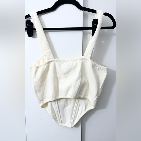 NWT Peppermayo Jaide Organic Cotton Rib Corset Top - Ivory - L - Picture 10 of 10